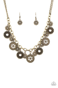 Meadow Masquerade Brass Necklace