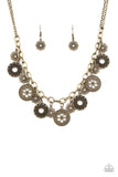 Meadow Masquerade Brass Necklace