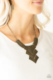 Fiercely Pharaoh Brass Necklace