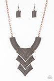 Fiercely Pharaoh Brass Necklace